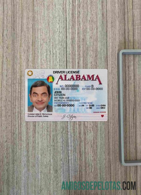 EUA Alabama DL fotovisual frontal baixar para verificação